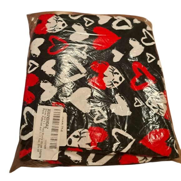 🆕️Disney Minnie Mouse Girls’ 2 Pack Legging Little Kids Sz 6X Red/Black - Picture 3 of 3